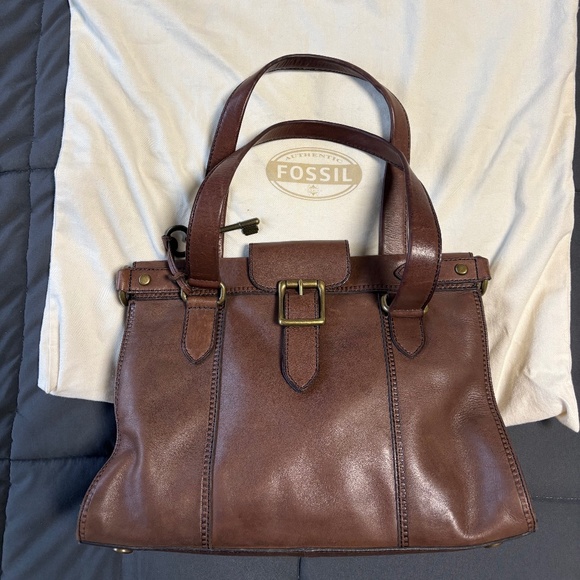 Brown Leather Fossil Bag - Picture 1 of 1
